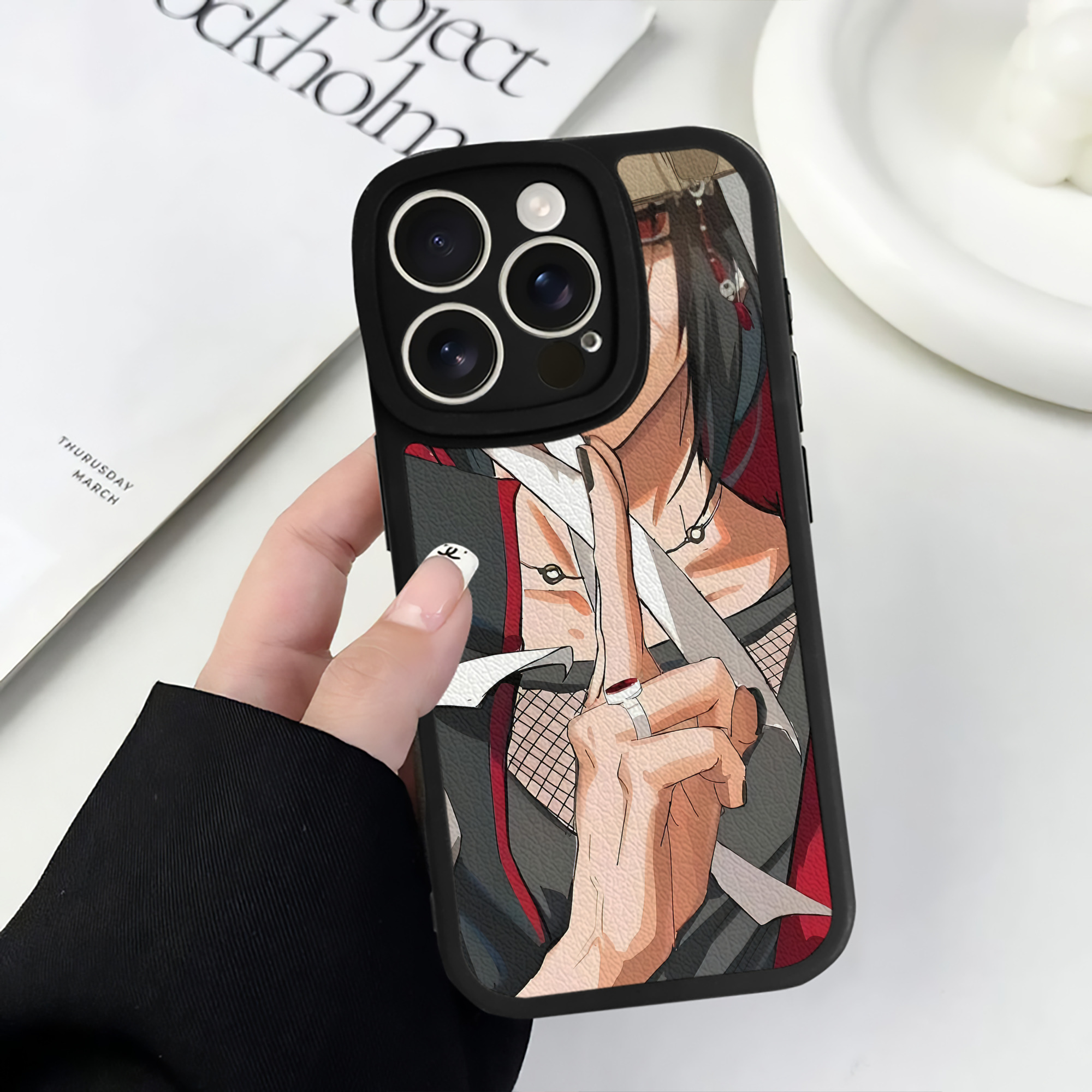 （画像用） NARUTO -ナルト- NARUTO -ナルト- 疾風伝 【iPhone 16シリーズ対応】シリコンスマホケース（レザー調） 材質：シリコン